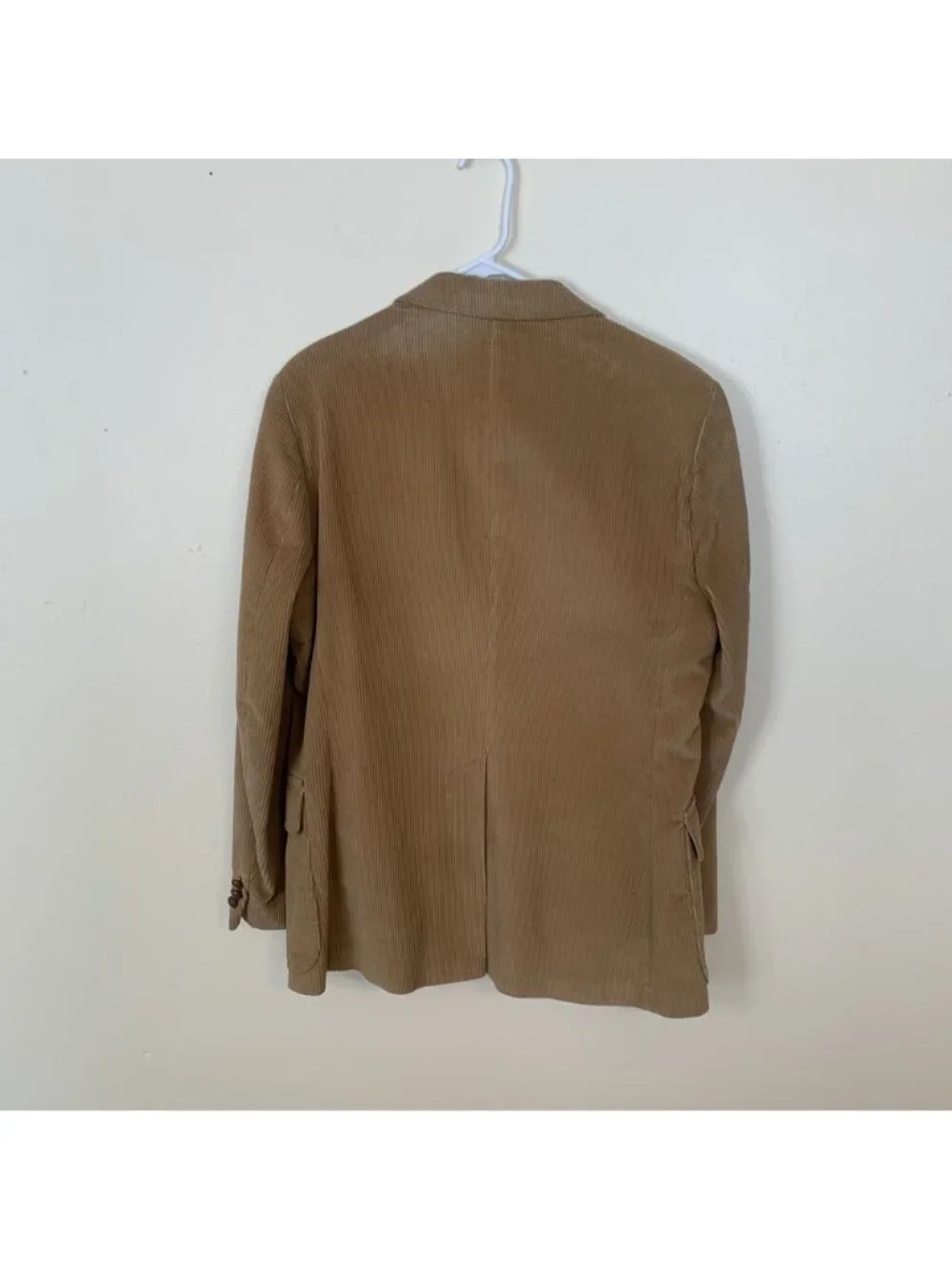 Vtg Mens Tan Corduroy Blazer Jacket Czechoslovakia Vtg 42R Academia